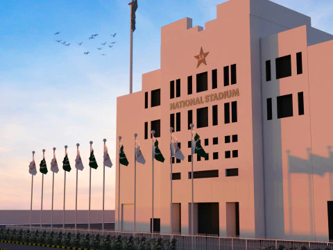 Estadio de cr&iacute;quet Modelo 3D