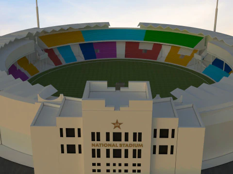 Estadio de cr&iacute;quet Modelo 3D