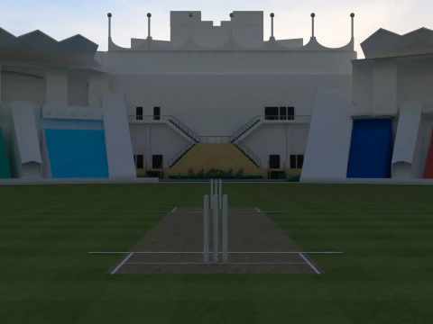 Estadio de cr&iacute;quet Modelo 3D