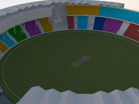 Estadio de cr&iacute;quet Modelo 3D