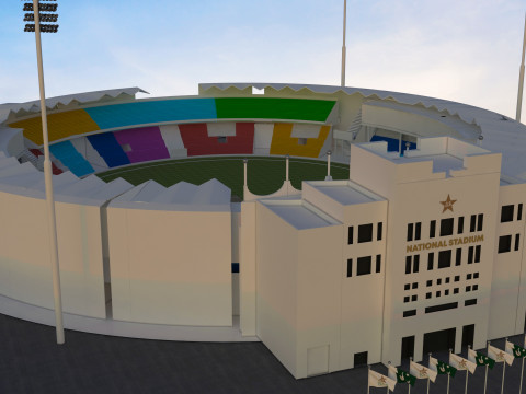 Cricket Stadium Modelo 3D