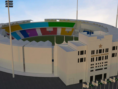Estadio de cr&iacute;quet Modelo 3D