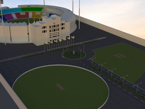 Cricket Stadium Modelo 3D