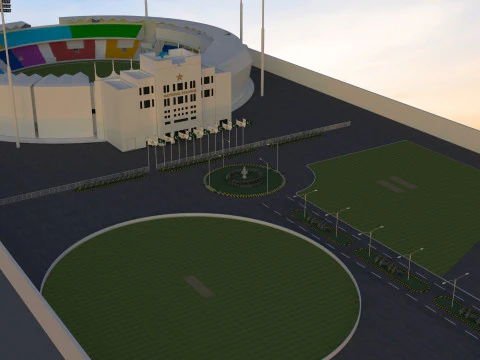 Estadio de cr&iacute;quet Modelo 3D