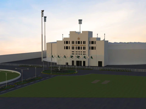 Estadio de cr&iacute;quet Modelo 3D