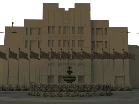 Estadio de cr&iacute;quet Modelo 3D