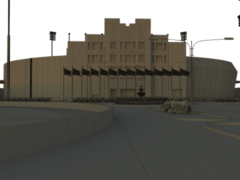 Cricket Stadium Modelo 3D