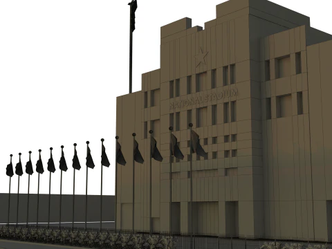 Estadio de cr&iacute;quet Modelo 3D