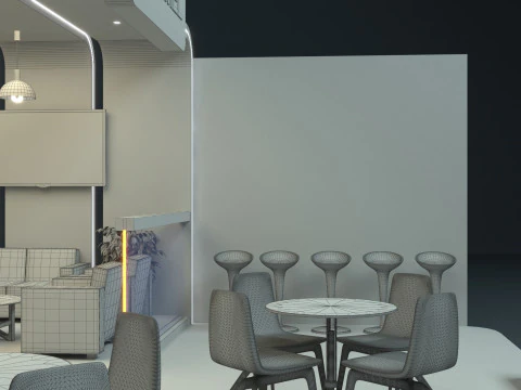 Exhibition Stand Stall 3D Model