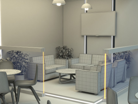 Exhibition Stand Stall 3D Model