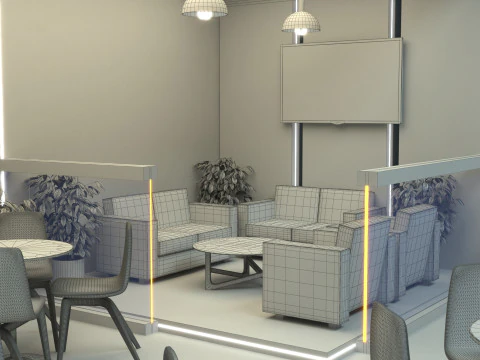 Exhibition Stand Stall 3D Model