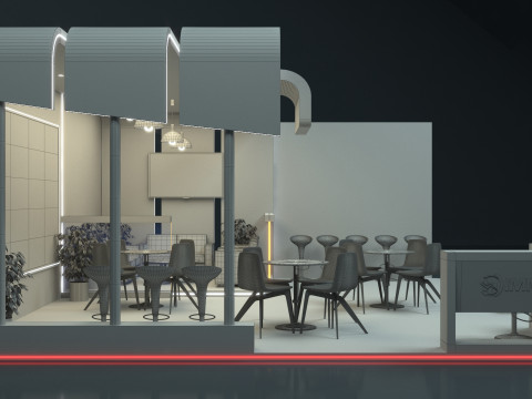 Exhibition Stand Stall 3D Model