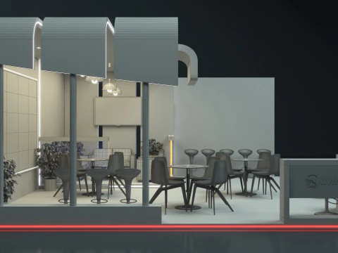 Exhibition Stand Stall 3D Model