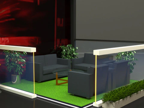 Exhibition Stand Stall 3D Model