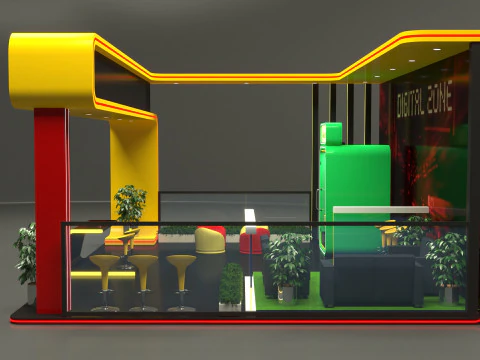 Exhibition Stand Stall 3D Model