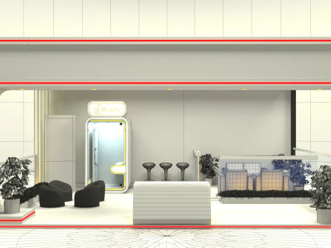 Exhibition Stand Stall 3D Model