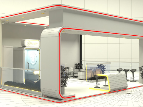Exhibition Stand Stall 3D 모델