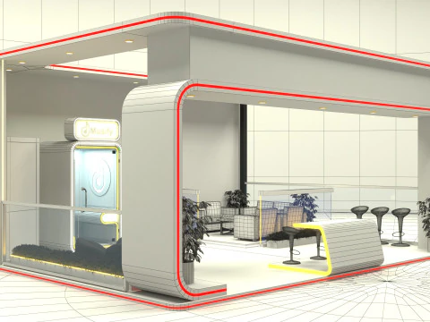 Exhibition Stand Stall 3D Model