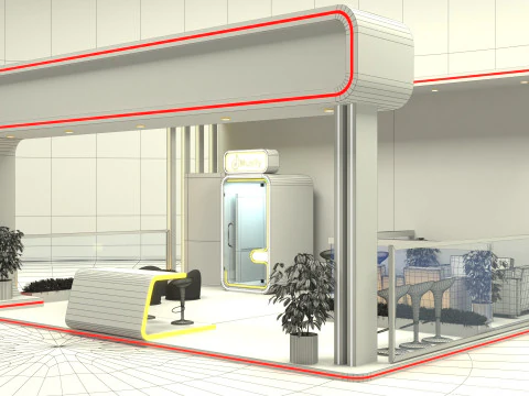 Exhibition Stand Stall 3D Model