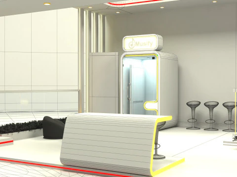 Exhibition Stand Stall 3D Model