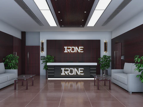 Office Reception Lobby 3D Model