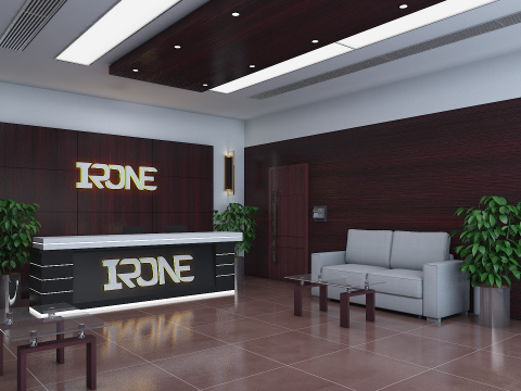 Office Reception Lobby 3D Model