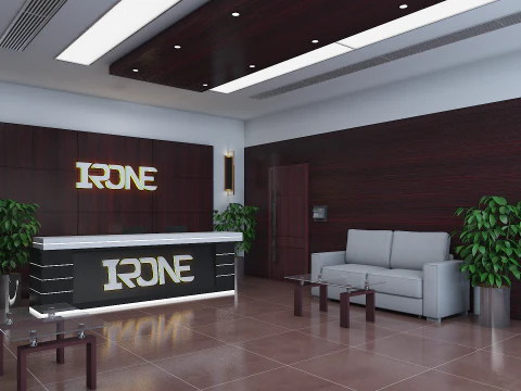 Office Reception Lobby 3D Model