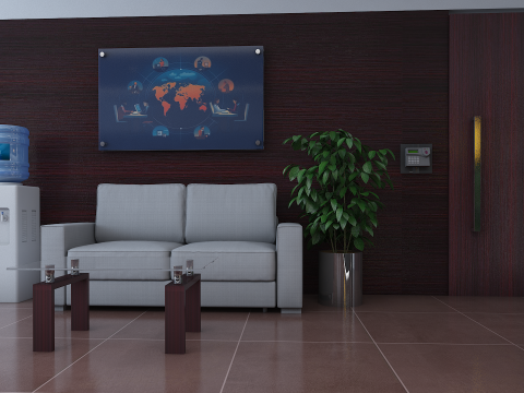 Office Reception Lobby 3D Model
