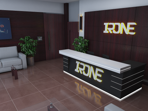 Office Reception Lobby 3D Model