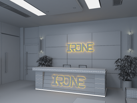 Office Reception Lobby 3D Model