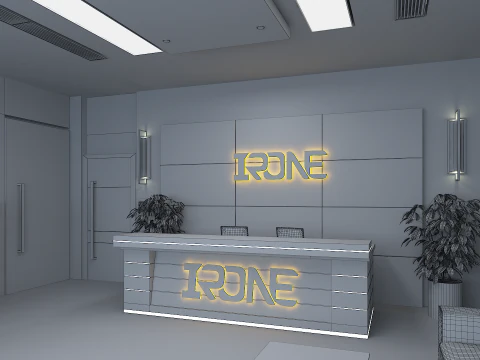 Office Reception Lobby 3D Model