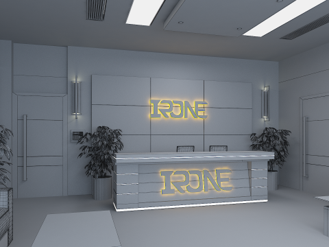 Office Reception Lobby 3D Model