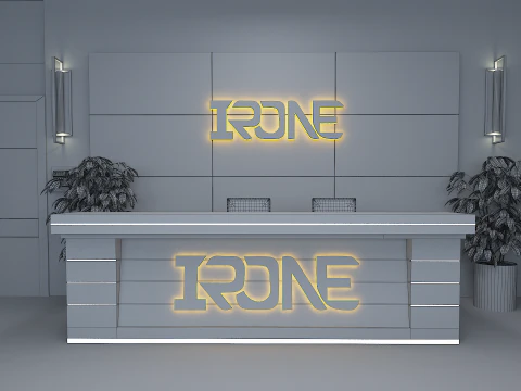 Office Reception Lobby 3D Model