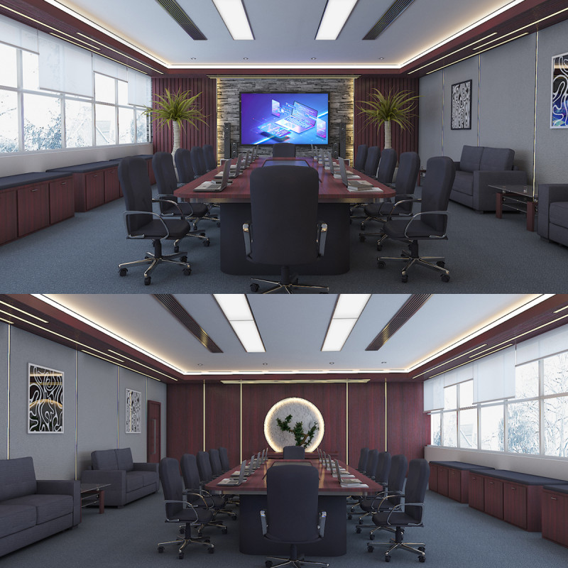 Business Conference Room 3Dモデル .c4d .max .obj .3ds .fbx .stl .blend 