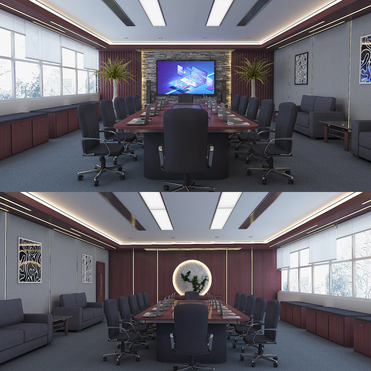 Business Conference Room 3D Model .c4d .max .obj .3ds .fbx .stl .blend