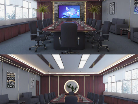 Business Conference Room 3D Model