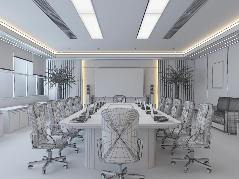 Business Conference Room 3D Model