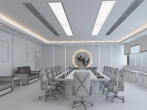 Business Conference Room 3D Model