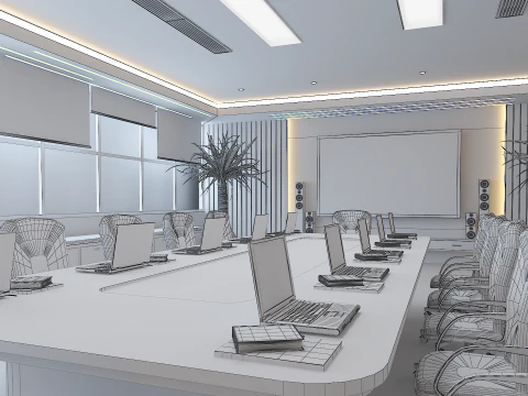Business Conference Room 3D Model