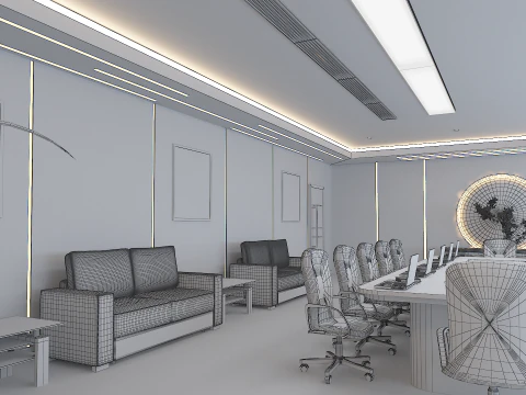 Business Conference Room 3D Model