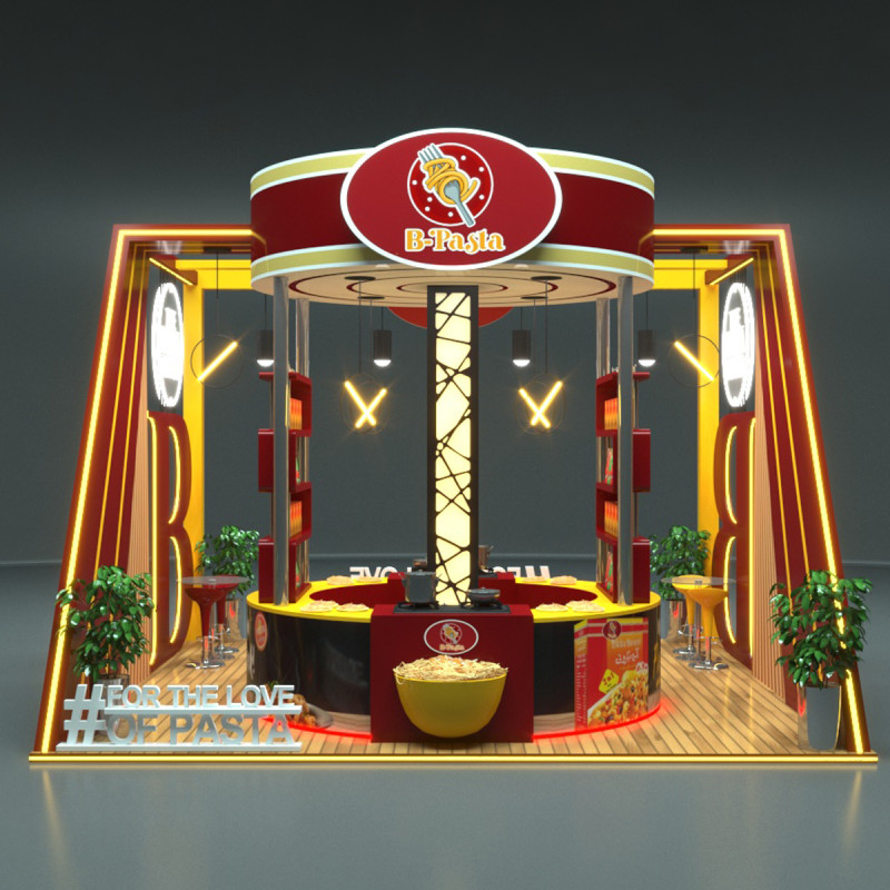 Exhibition Stand Stall 3D Model .c4d .max .obj .3ds .fbx .stl .blend 