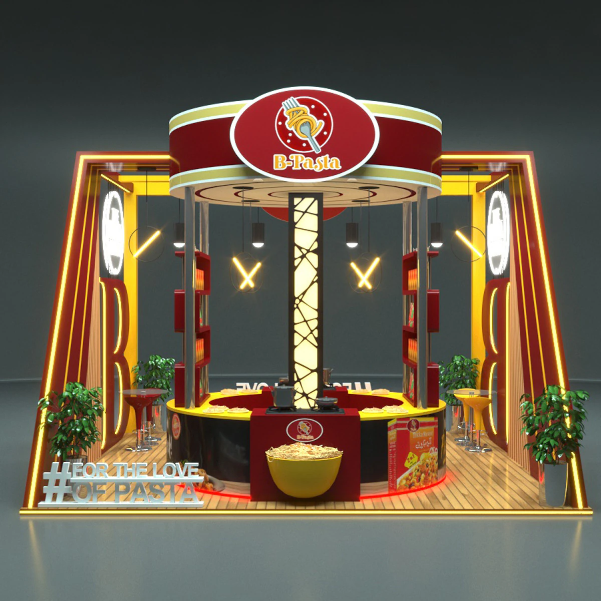 Exhibition Stand Stall 3D Model .c4d .max .obj .3ds .fbx .stl .blend 