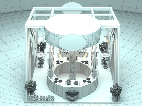 Exhibition Stand Stall 3D Model