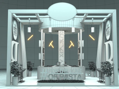 Exhibition Stand Stall 3D Model