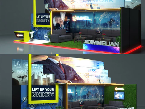 展示ブース出店 3Dモデル