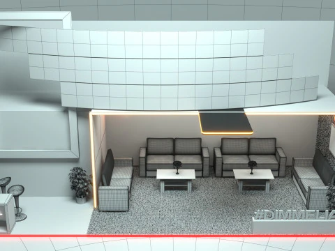 Exhibition Stand Stall 3D Model