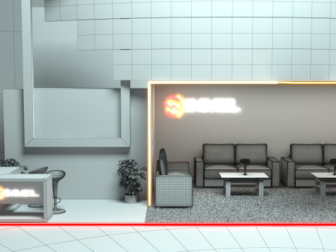 Exhibition Stand Stall 3D Model