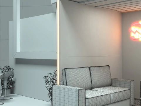 Exhibition Stand Stall 3D Model