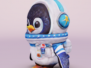 Astronaut Penguin 3D Model