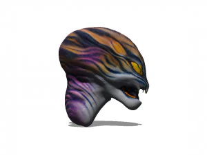 Testa aliena Modello 3D